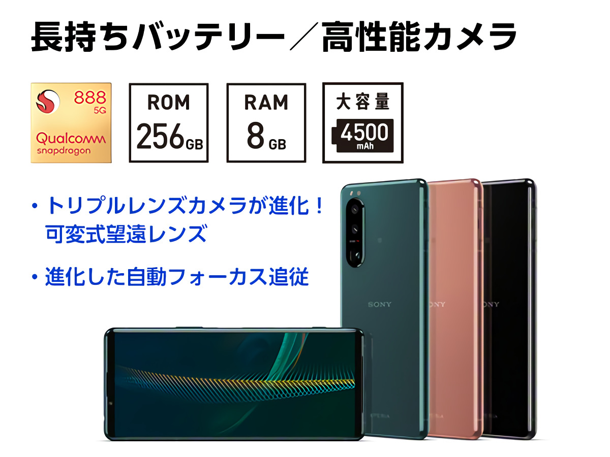 SIMフリースマートフォン「Xperia 5 III（XQ-BQ42）」、15,400円値下げ 